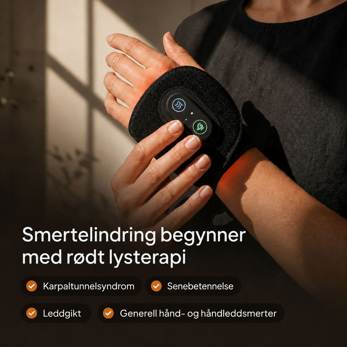 LumaWrap™ | Premium Red Light Terapi for Håndhelse